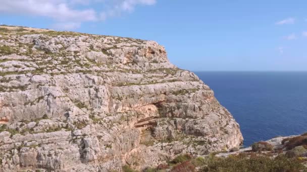 Blue Grotto Malta Famous Landmark Island Travel Footage — Stock Video