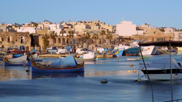 Stadtansichten Von Marsaxlokk Ein Kleines Dorf Auf Malta Insel Malta — Stockvideo