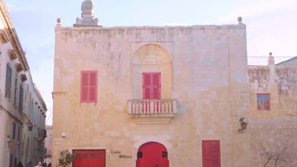 Mdina Nın Eski Başkenti Malta Medina Malta Şehri Mart 2020 — Stok video