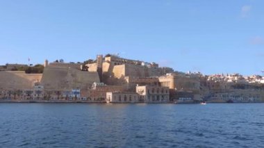Malta 'nın başkenti Valletta' nın şehir manzaraları - seyahat görüntüleri