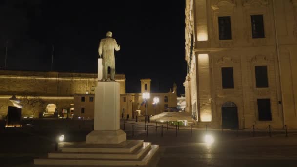 Stadsgezichten Van Valletta Hoofdstad Van Malta Eiland Malta Malta Maart — Stockvideo