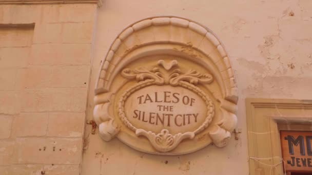 Cityscapes Mdina Former Capital City Malta Travel Footage — Stock Video