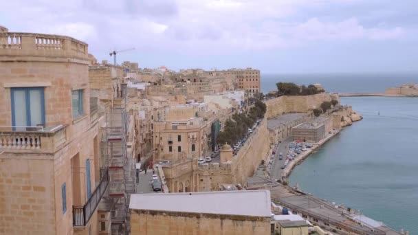 Αεροφωτογραφία Της Βαλέτα Στη Μάλτα Βαλέτα Μάλτα Μαρτίου 2020 — Αρχείο Βίντεο
