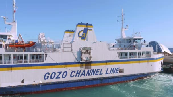 Ferry Para Malta Partir Terminal Gozo Ferry Gozo Malta Março — Vídeo de Stock