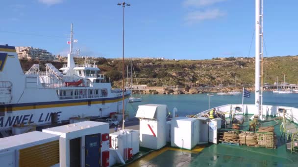 Terminal Ferries Isla Gozo Gozo Malta Marzo 2020 — Vídeos de Stock