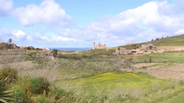 Чудесный Остров Гоцо Мальта Кадры Путешествия — стоковое видео