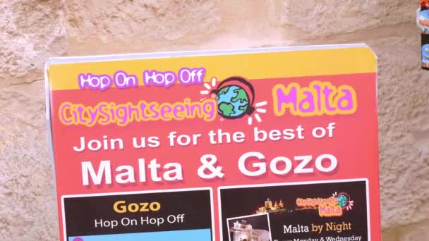 Malta Gozo Gezmek Valletta Malta Mart 2020 — Stok video