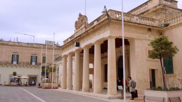 Italienska Kulturinstitutet Valletta Valletta Malta Mars 2020 — Stockvideo
