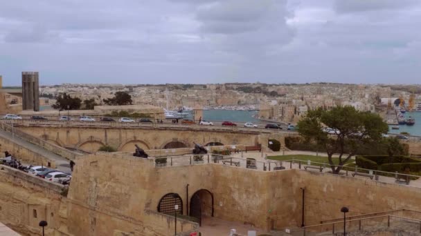 Центральный Банк Мальты Валлетте Valletta Malta Марта 2020 — стоковое видео