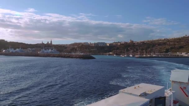 Prom Między Maltą Gozo Gozo Malta Marca 2020 — Wideo stockowe