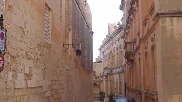 Maravillosa Mdina Antigua Ciudad Antigua Capital Malta Ciudad Medina Malta — Vídeos de Stock