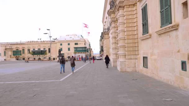 Cityscapes Valletta Πρωτεύουσα Της Μάλτας Valletta Malta Μαρτίου 2020 — Αρχείο Βίντεο