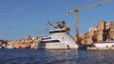 Valletta şehrindeki liman ve limanlar - Valletta şehri, Malta - 5 Mart 2020