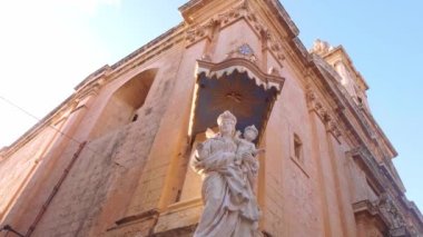 Mdina Malta 'daki tipik binalar - seyahat görüntüleri