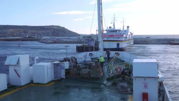 Ferry Malta Gozo Gozo Malta March 2020 — Stock Video