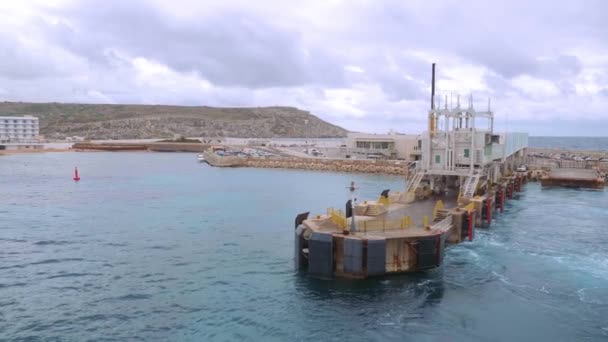 Färja Mellan Malta Och Gozo Island Malta Malta Mars 2020 — Stockvideo