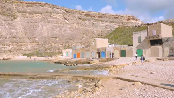 Bellissimo Mare Interno Sull Isola Gozo Riprese Viaggio — Video Stock