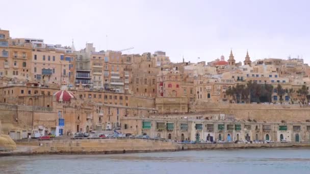 Valletta Nın Ufuk Çizgisine Bak Seyahat Görüntüleri — Stok video