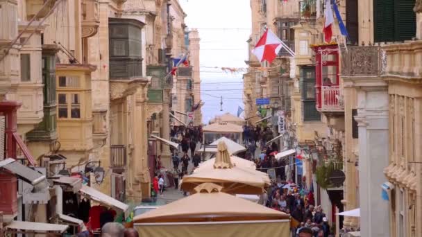 Stadsgezichten Van Valletta Hoofdstad Van Malta Valletta Malta Maart 2020 — Stockvideo