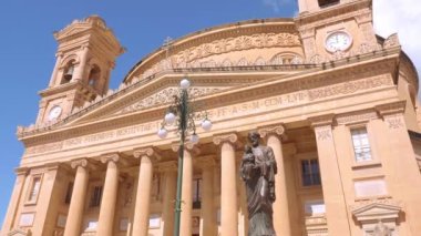 Mosta Rotanda - Malta Adası 'ndaki ünlü katedral - Malta Adası, Malta - 5 Mart 2020