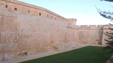 Mdina 'nın şehirleri - eski başkent Malta - seyahat görüntüleri