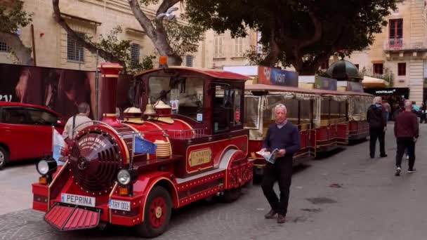 Valletta Malta Daki Malta Eğlence Trenleri Mart 2020 — Stok video