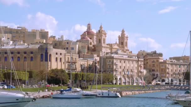Stadsgezichten Van Valletta Hoofdstad Van Malta Valletta Malta Maart 2020 — Stockvideo