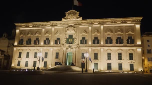 Famous Castille Valletta Home Maltese Prime Minister Island Malta Malta — Stock Video