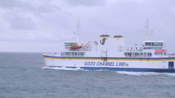 Ferry Tussen Malta Gozo Eiland Malta Malta Maart 2020 — Stockvideo