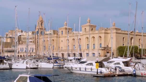 Stadsgezichten Van Valletta Hoofdstad Van Malta Valletta Malta Maart 2020 — Stockvideo