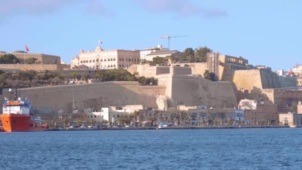 Cityscapes Valletta Πρωτεύουσα Της Μάλτας Ταξιδιωτικά Πλάνα — Αρχείο Βίντεο