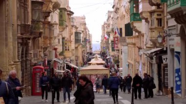 Valletta 'nın şehirleri - Malta' nın başkenti - VALLETTA, MALTA - 5 Mart 2020
