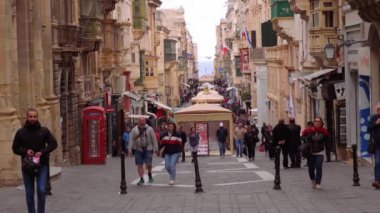 Valletta 'nın şehirleri - Malta' nın başkenti - VALLETTA, MALTA - 5 Mart 2020