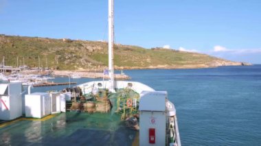 Gozo Feribot Terminali 'nden Malta' ya giden feribot - Gozo, Malta - 5 Mart 2020