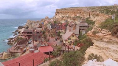 Malta Temel Reis Köyü 'nde gerçek bir turistik bölge Malta Adası - 5 Mart 2020