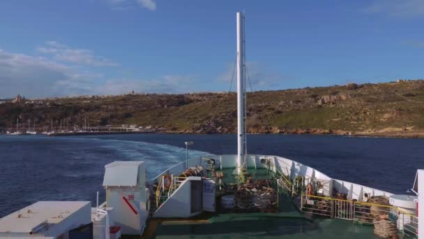 从Gozo Ferry终点站到马耳他的渡轮 2020年3月5日 马耳他Gozo — 图库视频影像