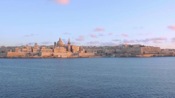 Cityscapes Valletta Capital Malta Imagens Viagem — Vídeo de Stock