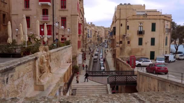 Cidades Valletta Capital Malta Valletta Malta Março 2020 — Vídeo de Stock