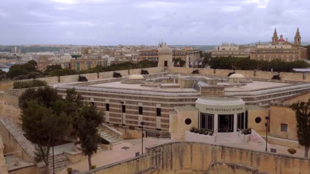 Banco Central Malta Valeta Valletta Malta Marzo 2020 — Vídeos de Stock