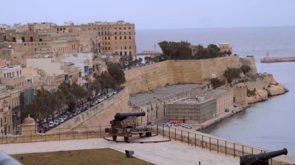 Stadslandskap Valletta Huvudstad Malta Valletta Malta Mars 2020 — Stockvideo