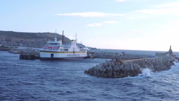 Trajekt Mezi Maltou Gozem Gozo Malta Března 2020 — Stock video