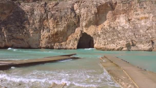 Marco Popular Ilha Gozo Mar Interior Imagens Viagem — Vídeo de Stock