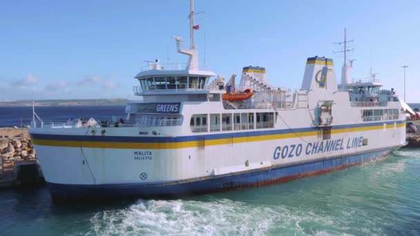 Ferry Entre Malta Gozo Gozo Malta Março 2020 — Vídeo de Stock