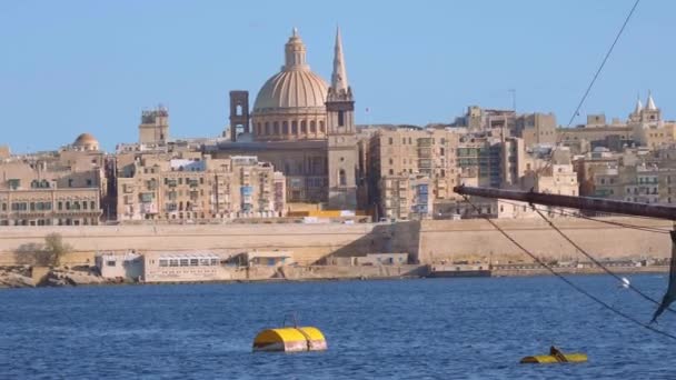 Cityscapes Valletta Hovedstaden Malta Rejseoptagelser – Stock-video