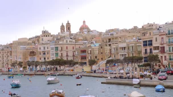 Schöner Grand Harbour Von Valletta Malta Valletta Malta März 2020 — Stockvideo