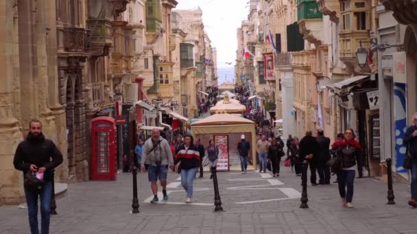 瓦莱塔市 马耳他首都 瓦莱萨 Malta 2020年3月5日 — 图库视频影像