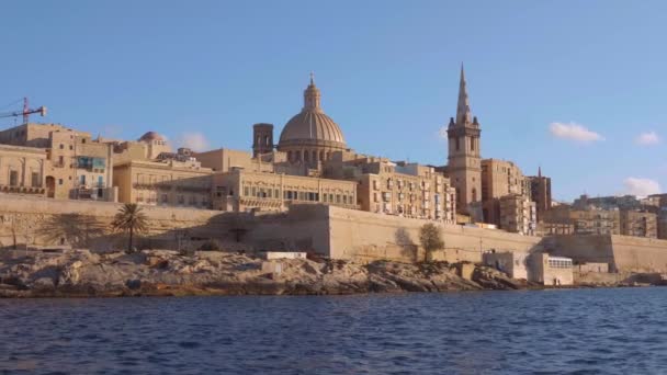 Kalkara Daki Rinella Körfezi Malta Seyahat Görüntüleri — Stok video