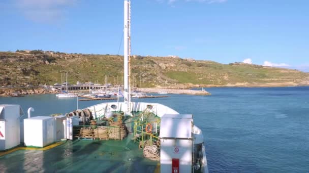 Ferry Malta Gozo Gozo Malta March 2020 — Stock Video