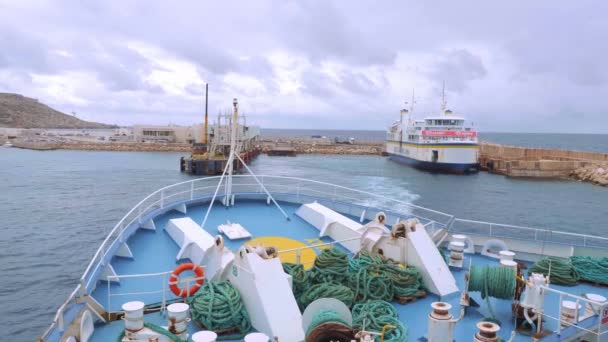 Gozo Channel Line Färjan Mellan Gozo Och Malta Island Malta — Stockvideo