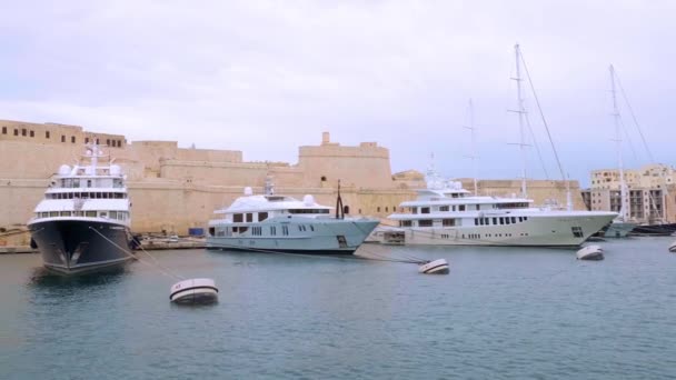 Fort Angelo Valletta Három Városában Valletta Malta Március 2020 — Stock videók